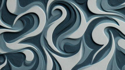 Abstract Swirl Pattern Texture in Blue Tones for Modern Design and Background Use