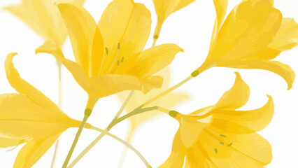 Obraz premium A simple hand-drawn illustration of a yellow flower.