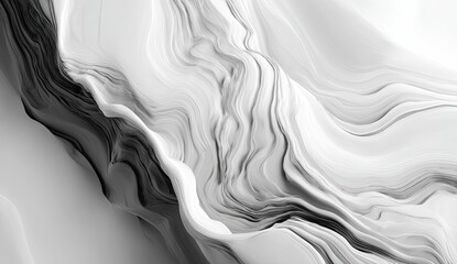 Abstract monochromatic fluid motion with flowing, layered, and textured organic forms
