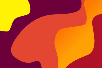 Colorful Abstract Wallpaper with Yellow Orange Red Shapes