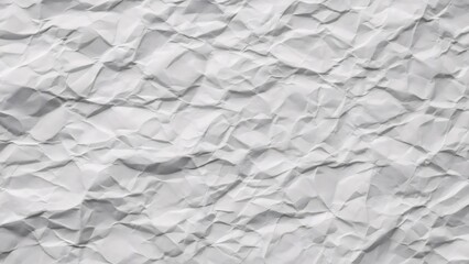 Fototapeta premium Crumpled white paper background with textured surface for design projects and creative presentations in high resolution