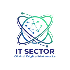 Network Company Logo Design Vector