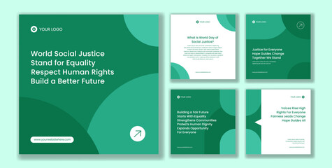 Social Justice Flat Cartoon Hand Drawn Background for Social Media Post Illustration