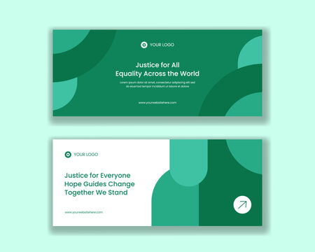 Social Justice Awareness Flat Cartoon Hand Drawn Illustration for Horizontal Banner Design - Powered by Adobe