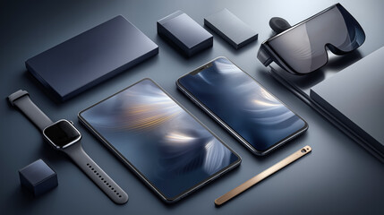 Modern Technology Ecosystem: Smartphones, Smartwatch, and AR Glasses Unveiled