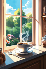 Quiet Morning, Peaceful Window View