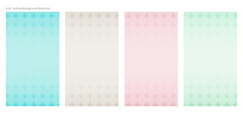 グラデーション背景 | 9:16 縦背景素材 4枚セット SNS用 カード風シンプルデザイン