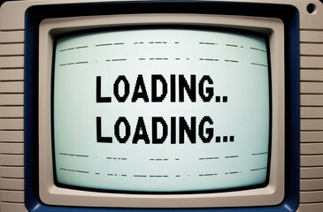 Retro Television Displaying Endless Loading