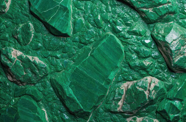 Vibrant Emerald Mineral Rock Texture