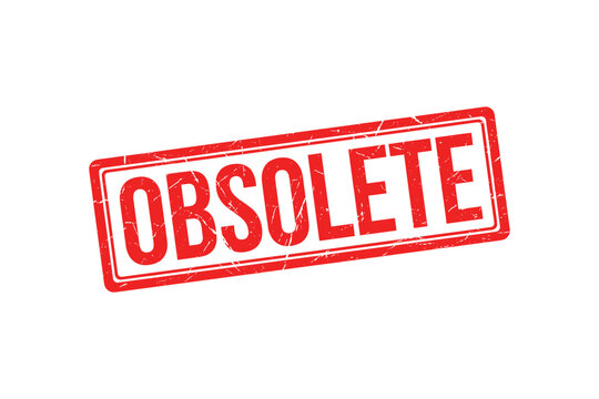 Red rubber stamp showing obsolete text isolated on a white background. Perfect for design projects.