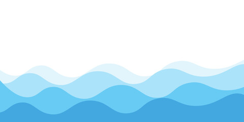 Obraz premium Blue natural water ocean wave layer vector background.