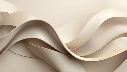 Flowing beige and cream waves with subtle texture creating an elegant abstract background