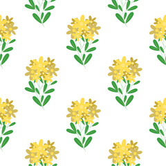 Flower vector seamless pattern illustration floral background 
