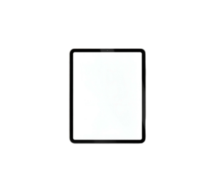 Modern tablet with blank white screen, sleek design