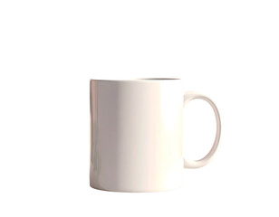 A plain white ceramic mug sits on a black background (1)