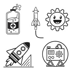 Minimal Abstract Cooking Icons Set for Modern Kitchens