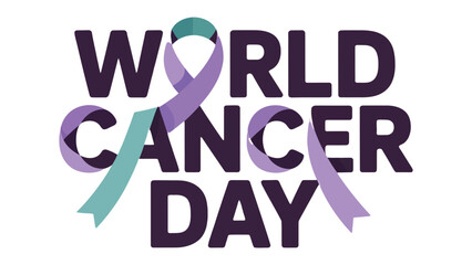 World Cancer Day: Symbolic image of solidarity with a beautifully designed ribbon, embodying a message of hope, strength, and unwavering support for those affected by cancer.