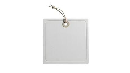 Naklejka premium Blank white tag with string isolated on white background