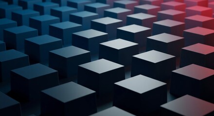 Abstract view of multiple identical geometric objects arrayed in flawless, rhythmic formation, illustrating perfect temporal and spatial alignment, pattern, modern, multiple