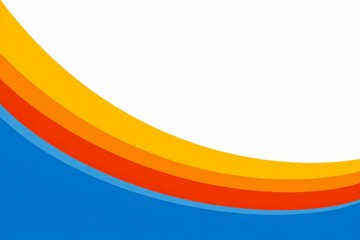 Colorful background with a white background and orange and blue stripes. The stripes are of different sizes