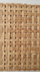 Detailed Shot of a Handcrafted Woven Bamboo Mat with Natural Textures