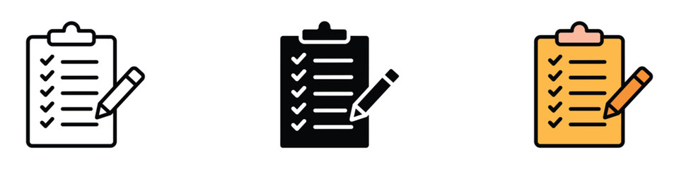 Survey icon vector. task completion and organization symbol. vector illustration.