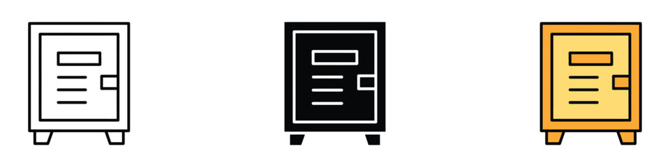 Locker icon vector. safety box, storage symbol. vector illustration.
