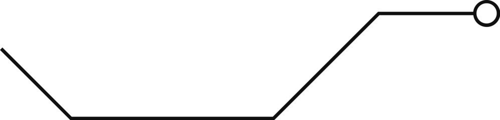 Minimalist black line path icon