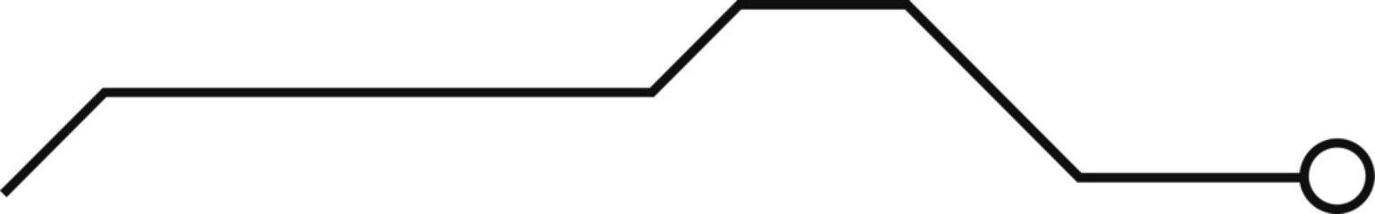 Obraz premium Minimalist black circuit line illustration