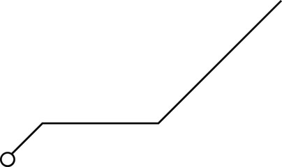 Minimalist upward trending line chart