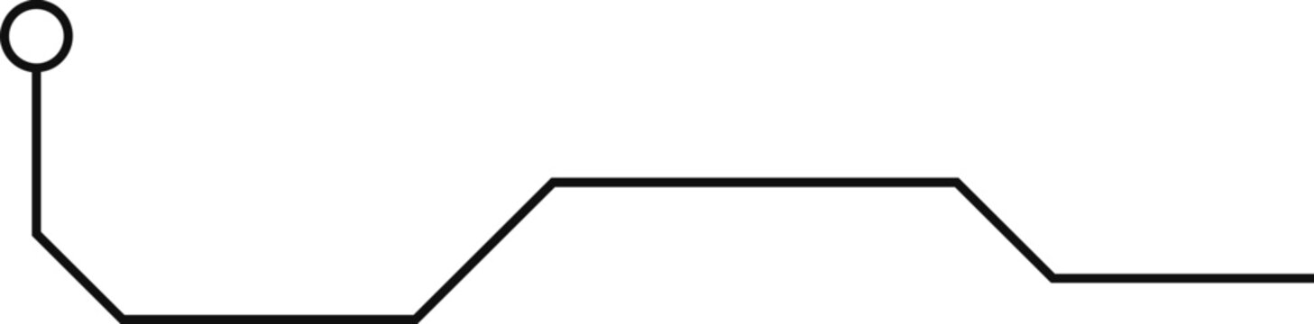 Minimalist electronic circuit board trace