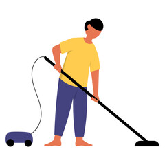 Person Cleaning Concept Illustration