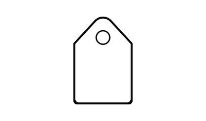 Minimalist Blank Price Tag Icon Vector Design for Retail Shopping Discount and Product Labeling