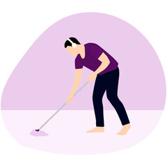 People Cleaning Illustration