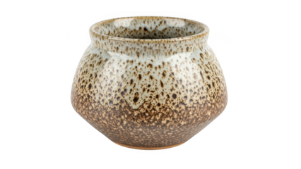 Beautiful ceramic vase isolated on transparent background
