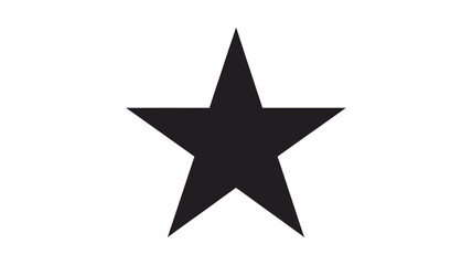 A simple black star shape isolated on a plain white background
