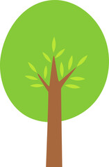 Simple green tree vector illustration