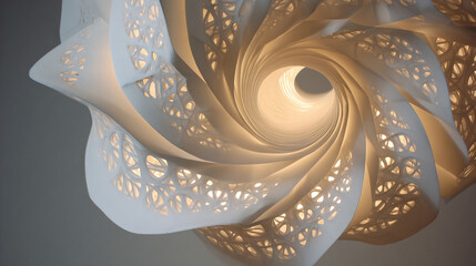 Dynamic spiral light pattern with glowing lines and swirling motion, creating a visually captivating abstract design suitable for backgrounds, digital art, or motion visuals.
