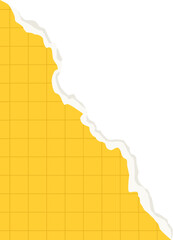 Torn Yellow Grid Paper Background