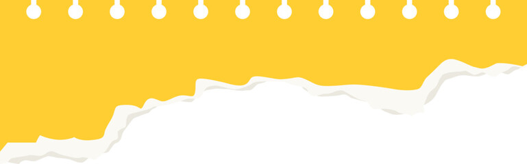 Yellow torn notebook paper background