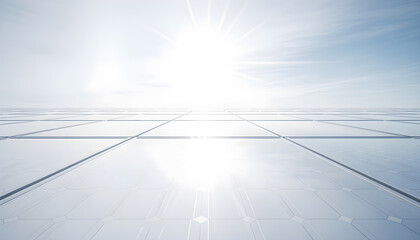 Clean Energy Potential: Solar Panels Generating Power Under a Dramatic Cloudy Sky