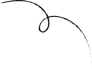 Black hand drawn swirl line