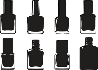 Eight Nail Polish Bottles