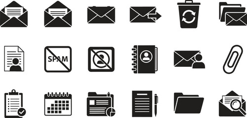 Email and Office Icons Set