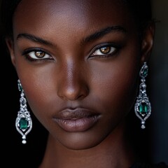 African model with striking makeup