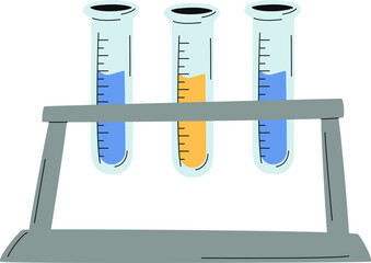 Laboratory test tubes in rack