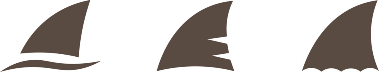 Shark fin sign. Shark tail icon. shark tail sea ocean icon sign. Shark tail outline icon © MDParveg