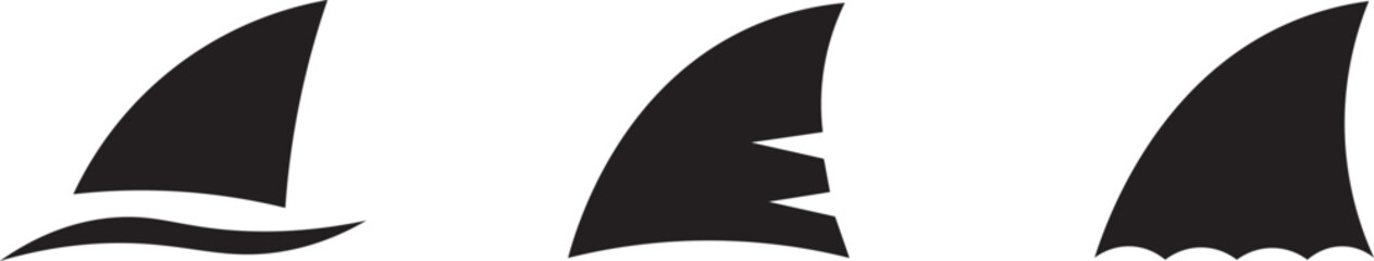 Shark fin sign. Shark tail icon. shark tail sea ocean icon sign. Shark tail outline icon © MDParveg