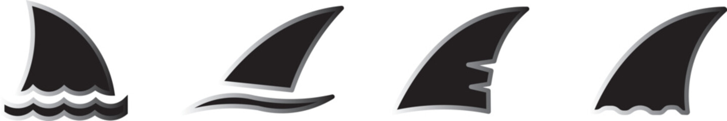 Shark fin sign. Shark tail icon. shark tail sea ocean icon sign. Shark tail outline icon © MDParveg