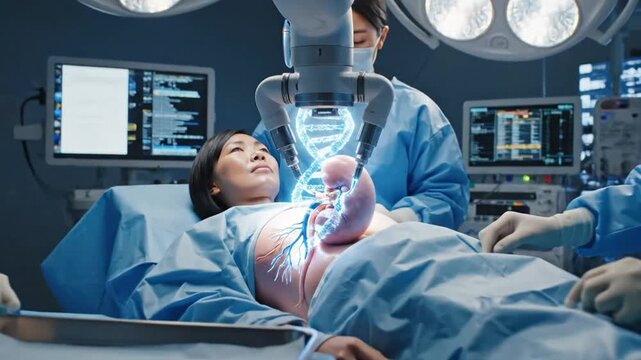P722-Pig Kidney Transplant concept as a genetically modified animal organ transferred to humans as Xenotr 4K 10s